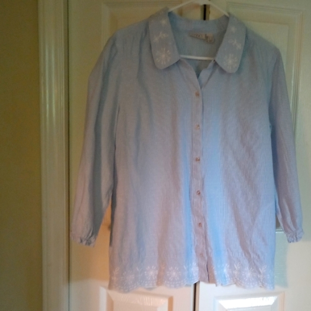 LOGO by Lori Goldstein cotton top